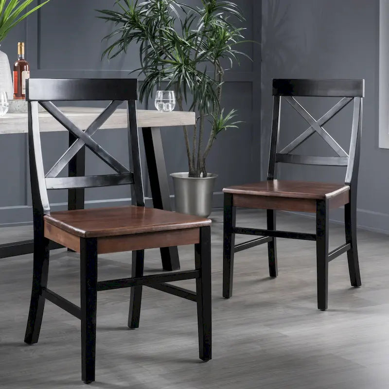 Anele Farmhouse Acacia Dining Chairs (Set of 2) by GDFStudio
