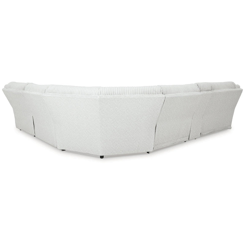 Signature Design by Ashley Top Tier Light Gray 6-Piece Reclining Sectional with Chaise - 149.5W x 132.5D x 40H