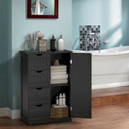 Costway Wooden 4 Drawer Bathroom Floor Cabinet Storage Cupboard 2