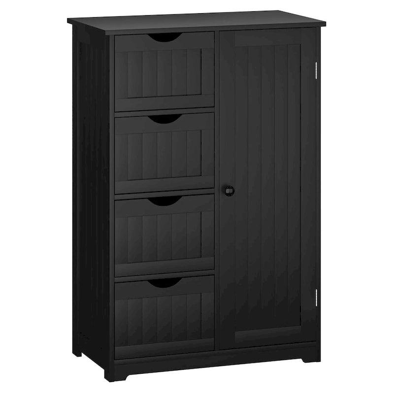 Costway Wooden 4 Drawer Bathroom Floor Cabinet Storage Cupboard 2