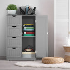 Costway Wooden 4 Drawer Bathroom Floor Cabinet Storage Cupboard 2