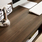 Mid Century Desk with USB Ports and Power Outlet, Modern Writing Study Desk with Drawers,Home Office Computer Desk