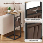 C Shaped End Table - 16D x 12W x 33H