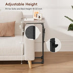 C Shaped End Table - 16D x 12W x 33H