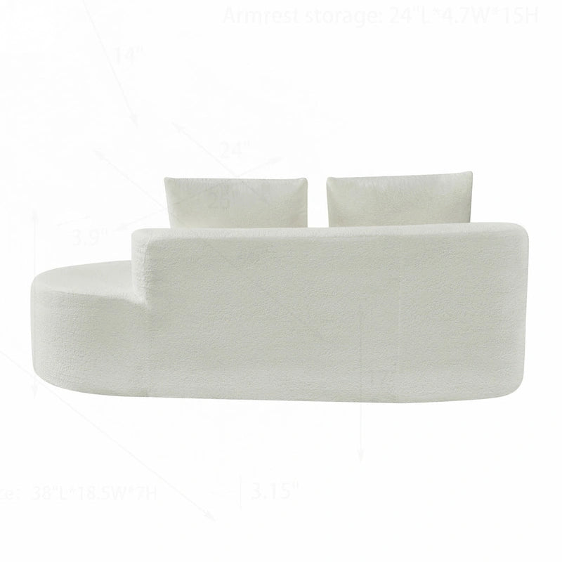 Modern Curved Sectional Sofa with High-Quality Upholstery and Spacious Seating
