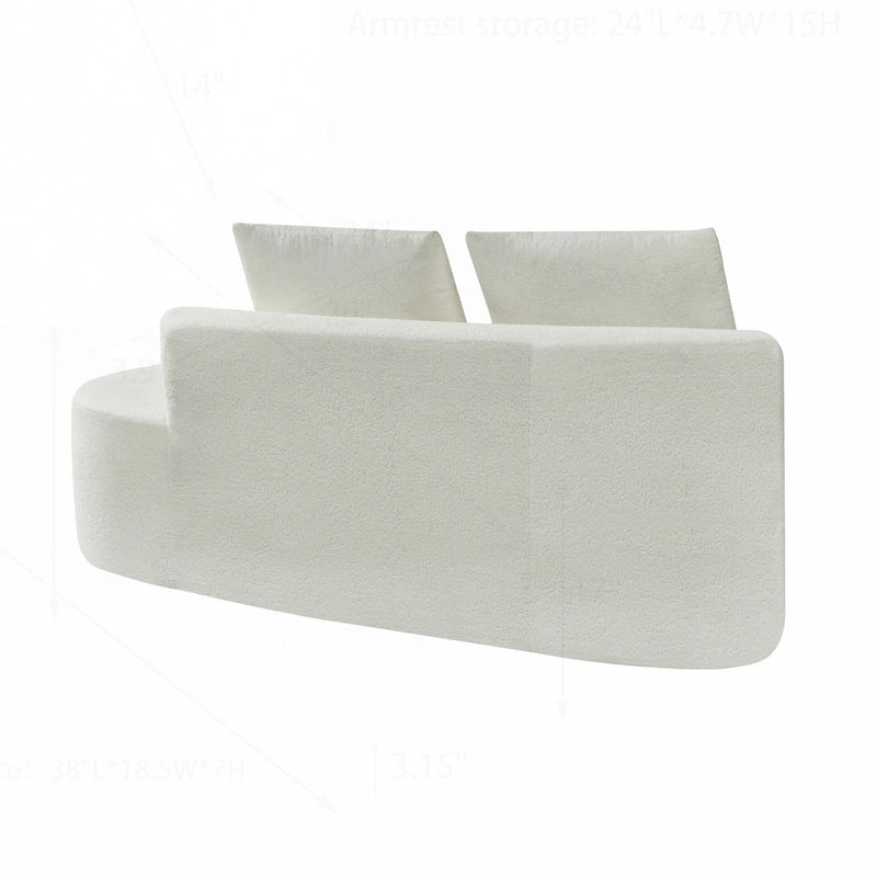 Modern Curved Sectional Sofa with High-Quality Upholstery and Spacious Seating