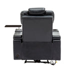 PU Leather Power Recliner Individual Seat Home Theater Recliner with Cooling Cup Holder, Bluetooth Speaker, LED Lights,USB Ports