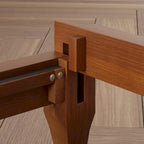 Solid Bamboo Wood Platform Bed with 48 Double Wing Upholstered Headboard