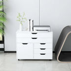 Costway 5-Drawer File Cabinet Mobile Chest of Drawers with Side - See Details