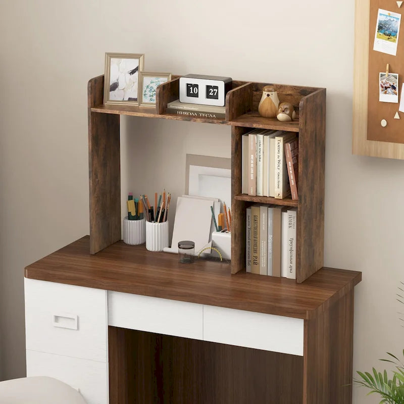 Costway Desk Bookshelf Desktop Storage Organizer Display Shelf Rack