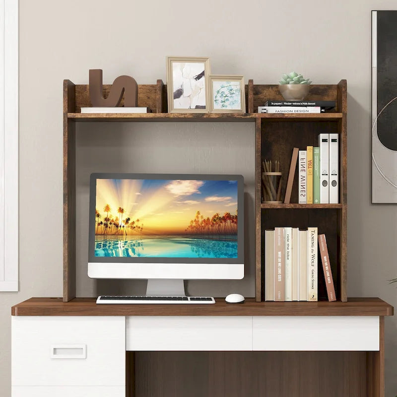 Costway Desk Bookshelf Desktop Storage Organizer Display Shelf Rack