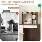 Costway Desk Bookshelf Desktop Storage Organizer Display Shelf Rack