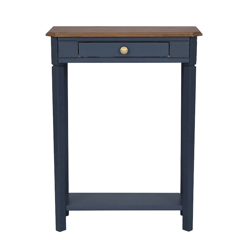 Marnie Two-tone 1-drawer Solid Wood Console Accent Table with Shelf by