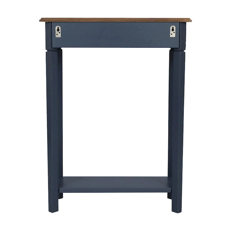 Marnie Two-tone 1-drawer Solid Wood Console Accent Table with Shelf by