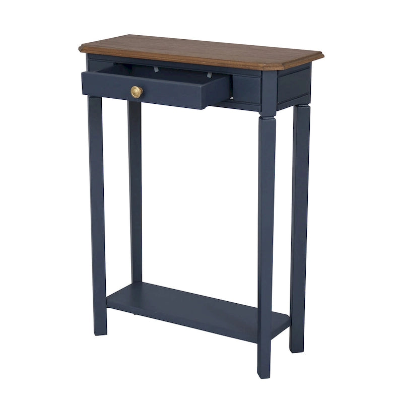 Marnie Two-tone 1-drawer Solid Wood Console Accent Table with Shelf by
