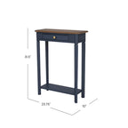 Marnie Two-tone 1-drawer Solid Wood Console Accent Table with Shelf by