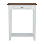 Marnie Two-tone 1-drawer Solid Wood Console Accent Table with Shelf by