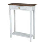 Marnie Two-tone 1-drawer Solid Wood Console Accent Table with Shelf by