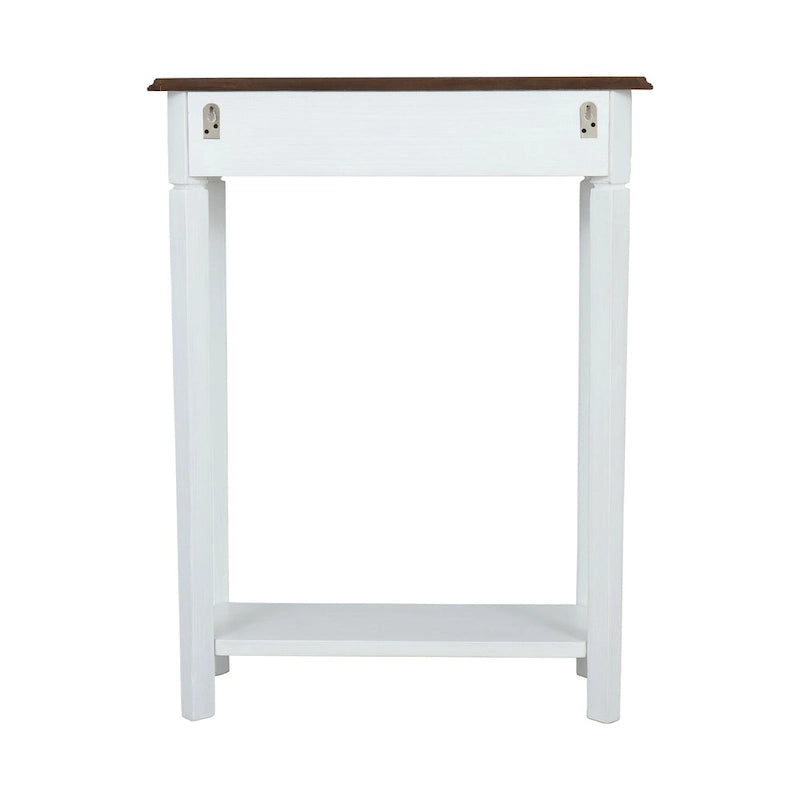 Marnie Two-tone 1-drawer Solid Wood Console Accent Table with Shelf by