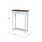 Marnie Two-tone 1-drawer Solid Wood Console Accent Table with Shelf by