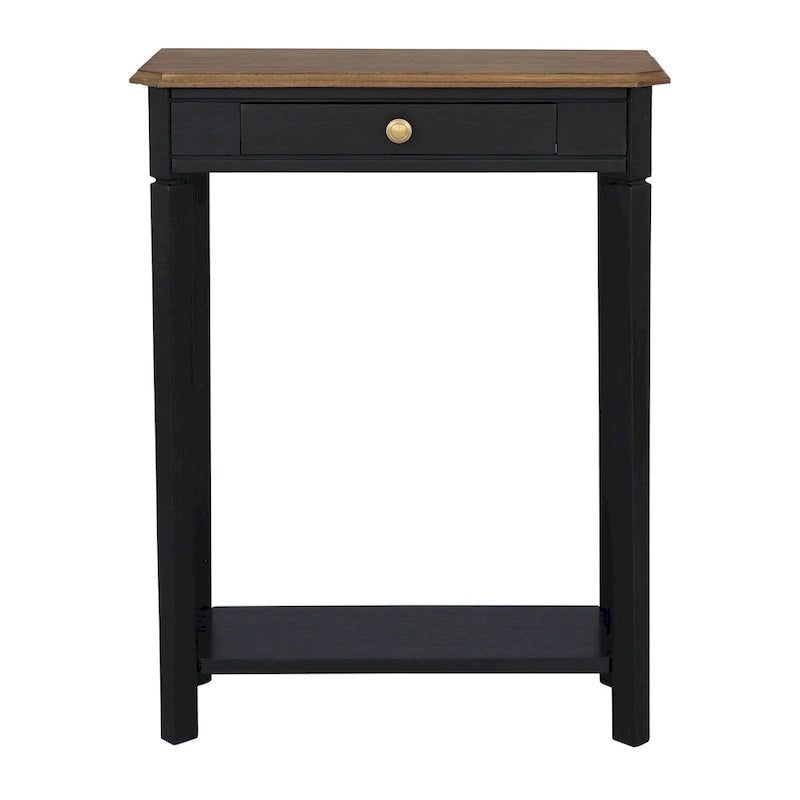 Marnie Two-tone 1-drawer Solid Wood Console Accent Table with Shelf by