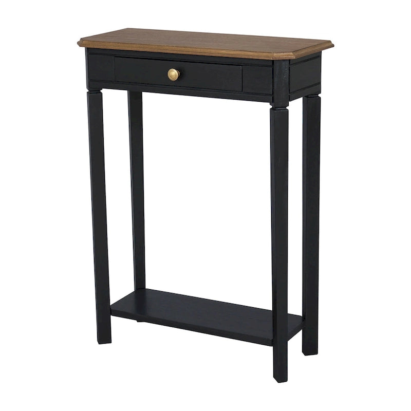 Marnie Two-tone 1-drawer Solid Wood Console Accent Table with Shelf by