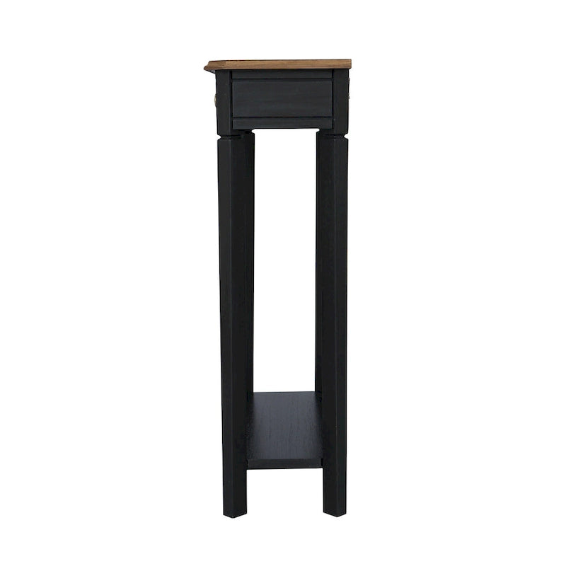 Marnie Two-tone 1-drawer Solid Wood Console Accent Table with Shelf by