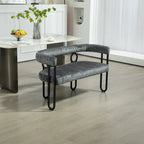 House Hold Modern Loveseat 2 Seater Sofa Chenille Fabric Couch With Arms And Metal Legs For Living Room