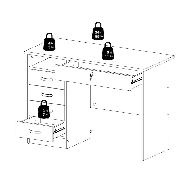 Porch & Den Skylar 5-drawer Desk