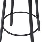 Counter Height Bar Stools, Backless Handwoven Kitchen Dining Chairs with Round Footrest Set of 2 PVC Weaving Pub Stool