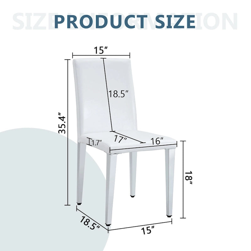 Modern Dining Chairs with Metal Legs Accent Chair Kitchen Chair Armless Chair for Dining Room