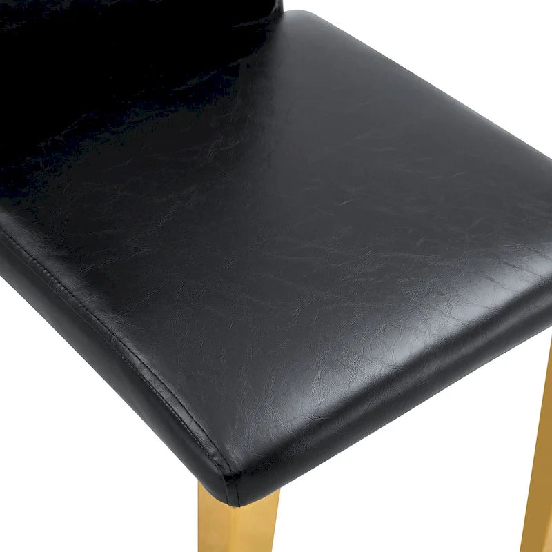 Modern Dining Chairs with Metal Legs Accent Chair Kitchen Chair Armless Chair for Dining Room