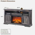 Farmhouse Fireplace TV Stand, Entertainment Center w/ Arched Door