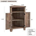 Farmhouse Corner Bathroom Cabinet, Small Corner Cabinet with Barn Door - N/A