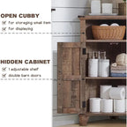 Farmhouse Corner Bathroom Cabinet, Small Corner Cabinet with Barn Door - N/A