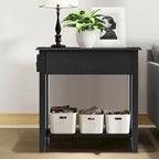 Gymax Set of 2 Nightstand 2 Tier End Bedside Sofa Side Table w/Drawer - See Details