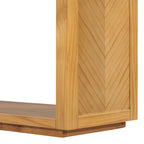 55 Rustic Console Table with Drawers and Open Shelf for Living Room