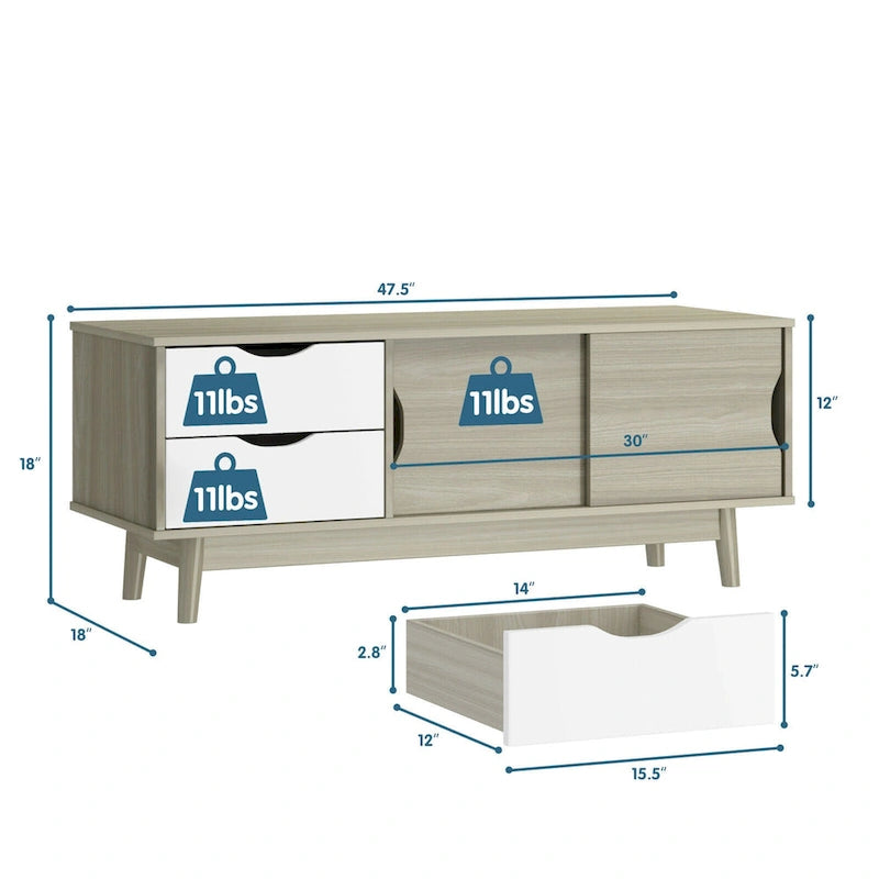 Gymax TV Stand for TV up to 60 Media Console Table Storage with - See Details