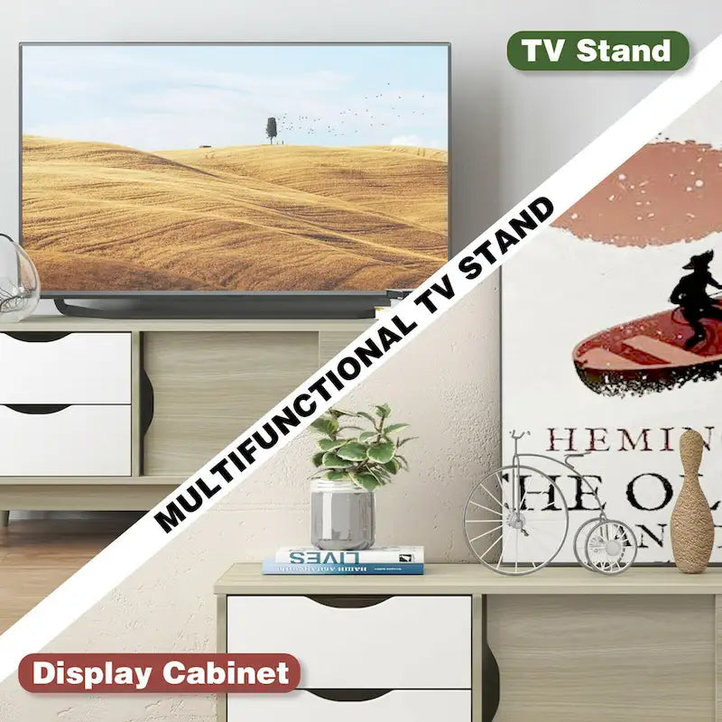 Gymax TV Stand for TV up to 60 Media Console Table Storage with - See Details