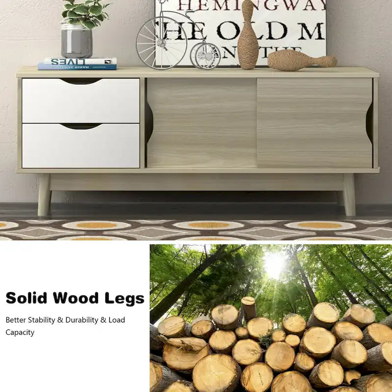 Gymax TV Stand for TV up to 60 Media Console Table Storage with - See Details