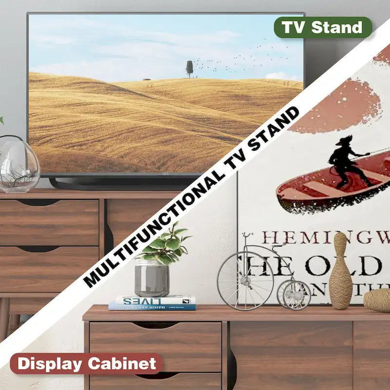 Gymax TV Stand for TV up to 60 Media Console Table Storage with - See Details