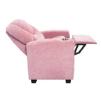 Kids Push Back Recliner Chair with Footrest and Cup Holders
