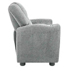 Kids Push Back Recliner Chair with Footrest and Cup Holders