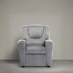 Kids Push Back Recliner Chair with Footrest and Cup Holders