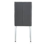 4 piece set of gray armless dining chairs brings a touch of elegance and mystery to the dining area with its deep gray tone