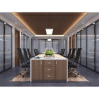 Modern High Back Office Chair Ribbed PU Leather Swivel Tilt Conference Room Computer Desk Cushion Seat Boss