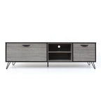 Alfie TV Media Entertainment Console Cabinet, 2 Shelves, Gray 71 Inch