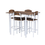 Counter Height Dining Table Set, 5-Piece Drop Leaf Dining Table Set with Drop Leaf Table and 4 High Dining Chairs
