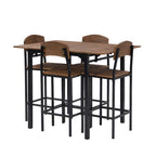 Counter Height Dining Table Set, 5-Piece Drop Leaf Dining Table Set with Drop Leaf Table and 4 High Dining Chairs