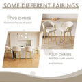 Counter Height Chairs Set of 2, Velvet Upholstered Kitchen Island Chair with Back, Dining Chairs with Metal Legs